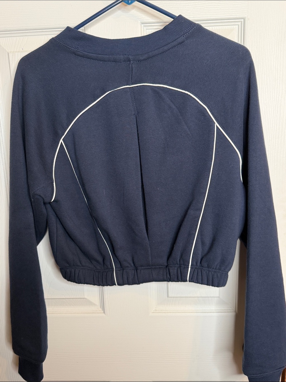 FP Movement by Free People Navy V-Neck Stripe Sweater SO AMAZING AND COMFORTABLE - Picture 6 of 9